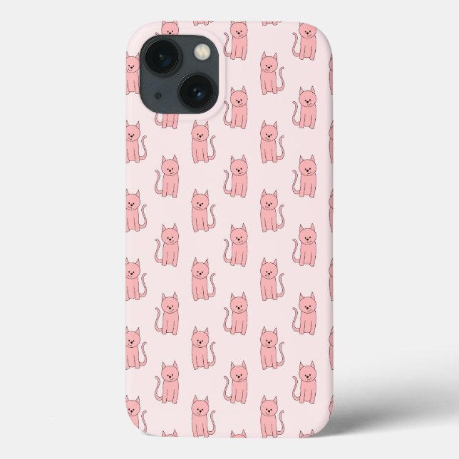 Pink Cats. Pattern Case-Mate iPhone Case (Back)
