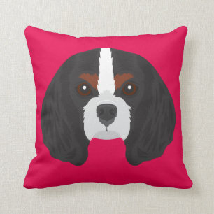 Pink Cavalier King Charles Spaniel Cushion