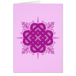 Pink Celtic "Quadheart" Card