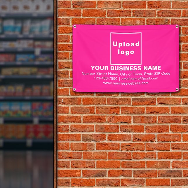 Pink Center-Aligned Business Banner (Creator Uploaded)
