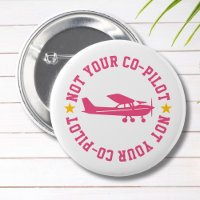 Pink Cessna Aeroplane Not Your Co-Pilot Funny Girl