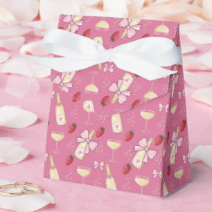 Pink Champagne Bachelorette Party Favour Bag Box