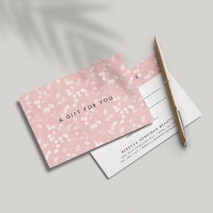 Pink Champagne Bokeh   Gift Certificate