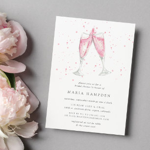 Pink Champagne   Bridal Shower Invitation