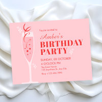 Pink champagne cocktail birthday