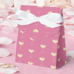 Pink Champagne Glass Bridal Shower Favour Box