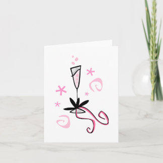 Pink Champagne Notecard