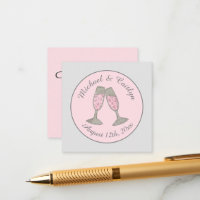 Pink Champagne Toast Cheers Wedding Bridal Shower