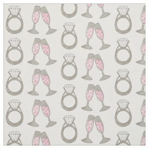 Pink Champagne Wedding Diamond Ring Bride Fabric