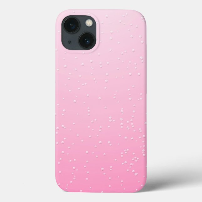 Pink Champagne with Tiny Bubbles Background Art Case-Mate iPhone Case (Back)
