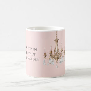Pink Chandelier Candles Coffee Mug