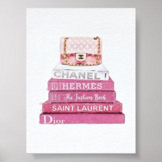 Pink Chanel Bag on Fashion Books | Glam Wall Art 