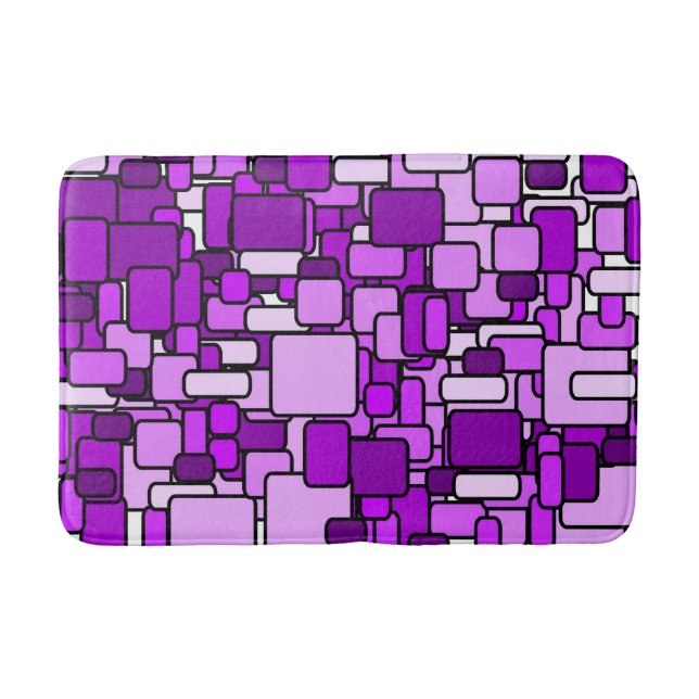 Pink Chaos Bath Mat (Front)