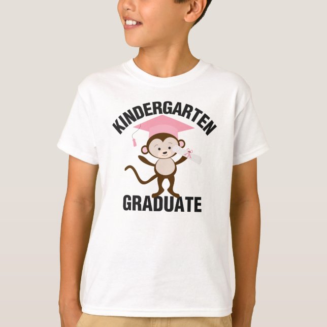Pink & Charcoal | Kindergarten Graduate Tee (Front)