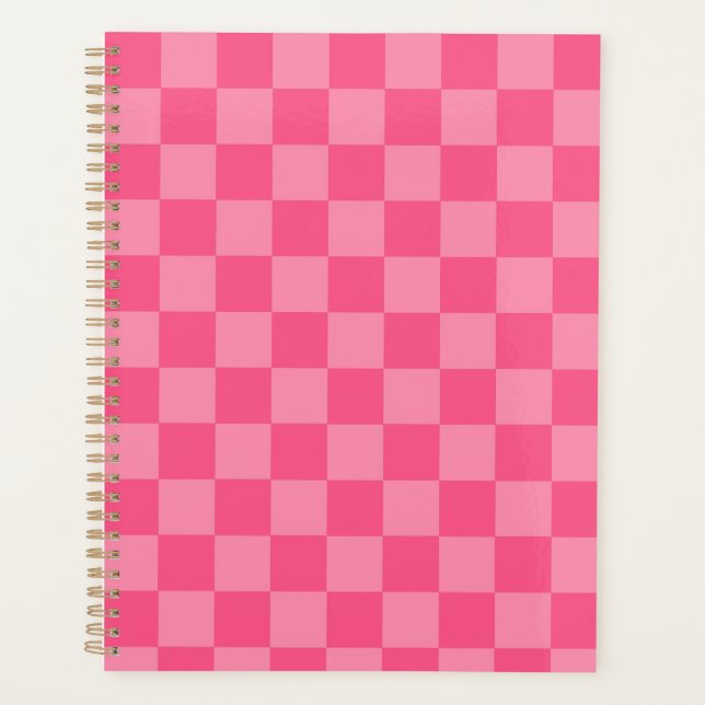 Pink Check Planner (Front)