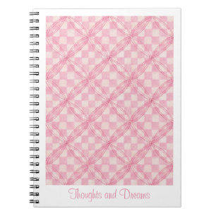 PINK CHECK QUILT 6.5x8.75 Notebook + Text