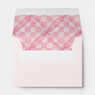 PINK CHECK QUILT A6 Envelope (4x6 Cards) / Blush