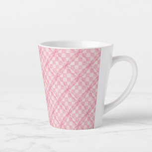 PINK CHECK QUILT Latte Mug 