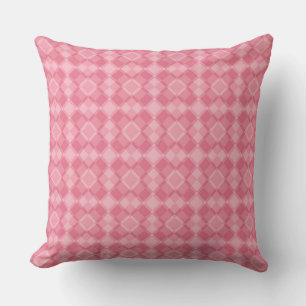 Pink Checker Argyle Pattern Cushion