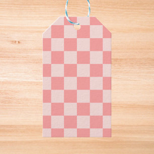 Pink Checkerboard Gift Tags
