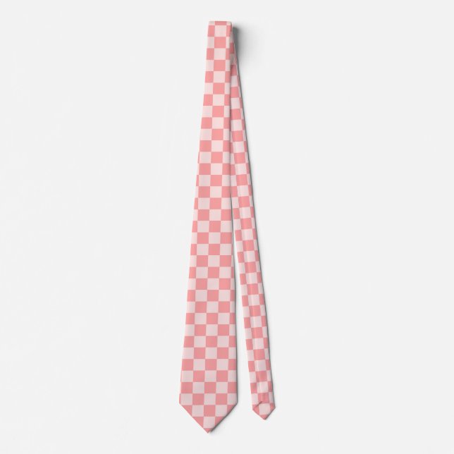 Pink Checkerboard Tie (Front)