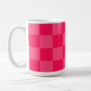 Pink checkered background coffee mug