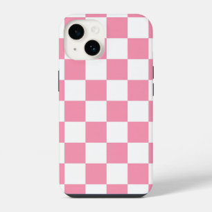 Pink Checkered Pattern iPhone 14 Case