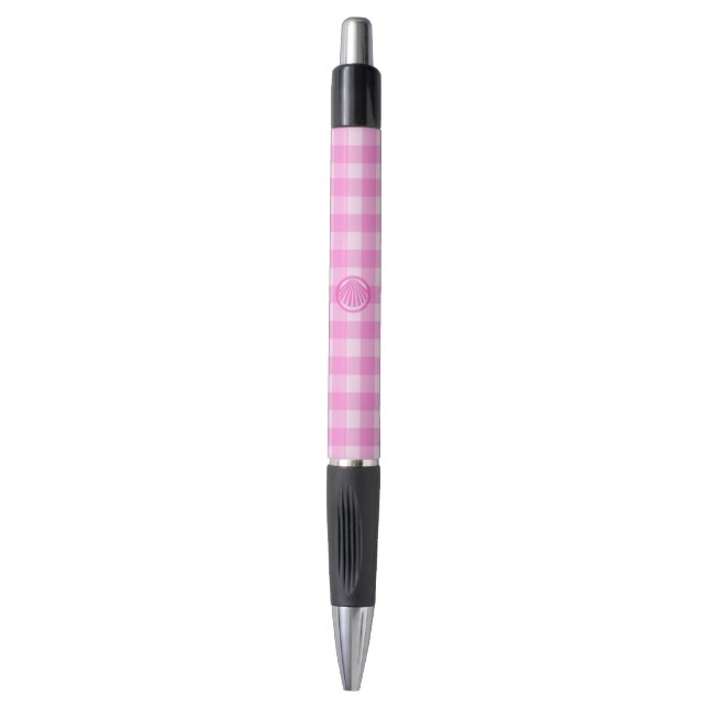 Pink Checkers with Sea Shell- (Front Vertical)