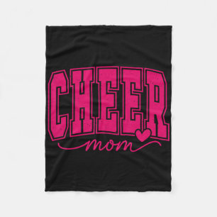 Pink Cheer Mum Cheerleading For Cheerleader Squad Fleece Blanket