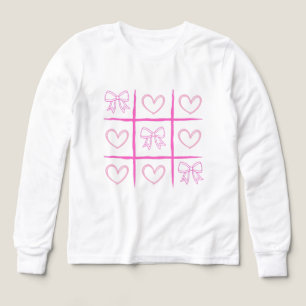 Pink Cheer Tic-Tac-Toe Valentine's Day Shirt 