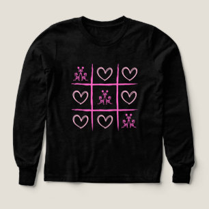 Pink Cheer Tic-Tac-Toe Valentine's Day Shirt 