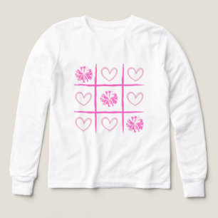 Pink Cheer Tic-Tac-Toe Valentine's Day Shirt 