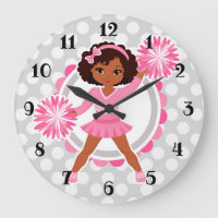 Pink Cheerleader African American - Cute Cheer