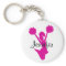 Pink Cheerleader Key Chain