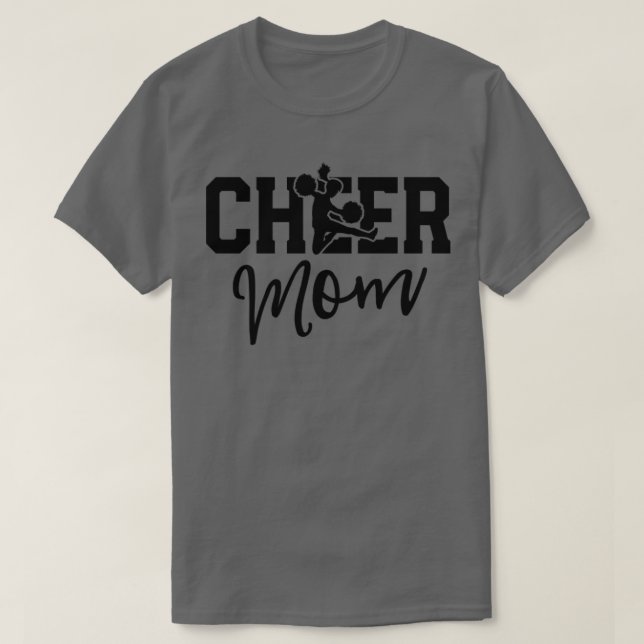 Pink Cheerleader Mom Shirt Cheer Mom Gifts Mama Mo (Design Front)