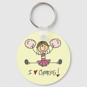 Pink Cheerleader Tshirts and Gifts Key Ring