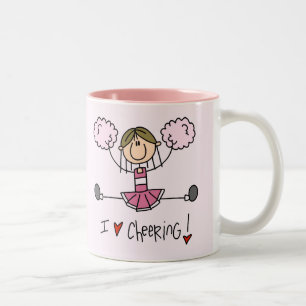 Pink Cheerleader Tshirts and Gifts Two-Tone Coffee Mug