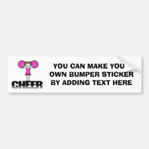 Pink Cheerleading T-shirts and Gifts Bumper Sticker