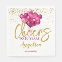Pink Cheers To 50 Years 50th Birthday