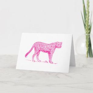 Pink Cheetah Card