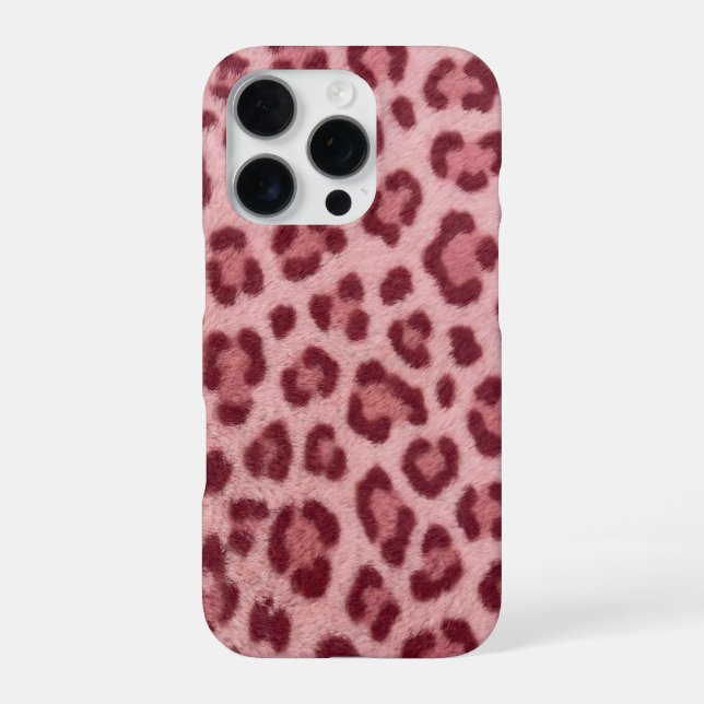pink cheetah iPhone 16 Pro Max Case (Back)