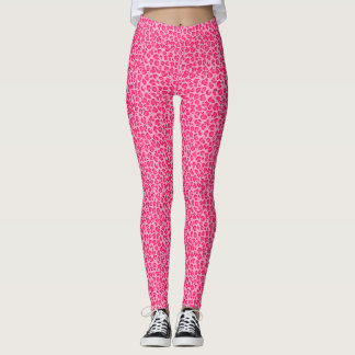 Pink Cheetah Leopard Print Leggings