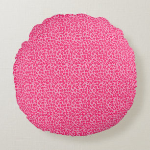 Pink Cheetah Leopard Print round pillow