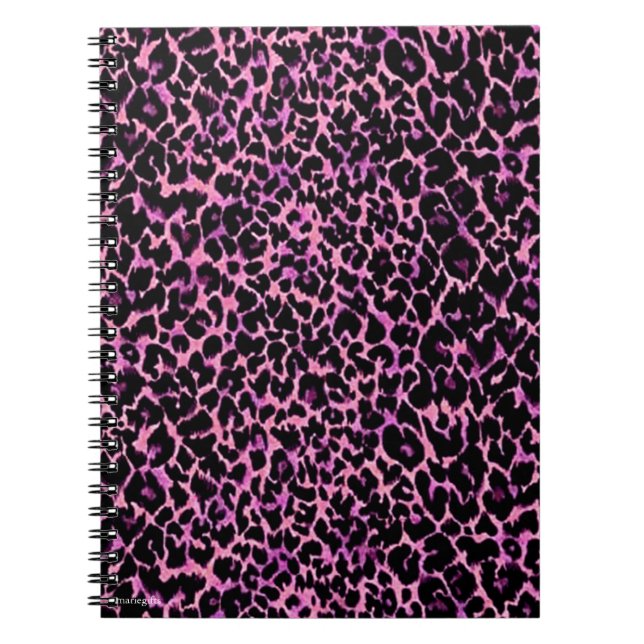 Pink Cheetah Pattern Notebook (Front)