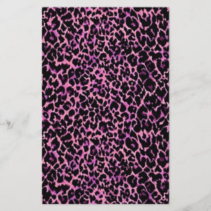 Pink Cheetah Pattern Stationery