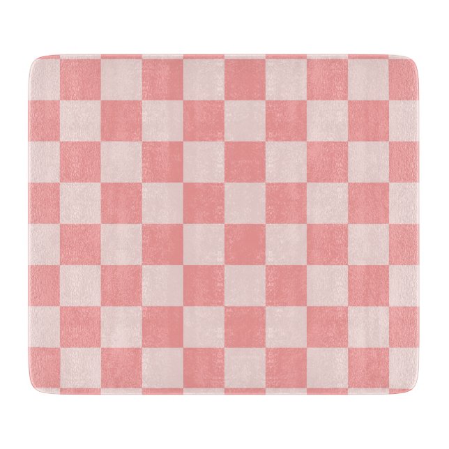 Pink Chequerboard Cutting Board (Front)