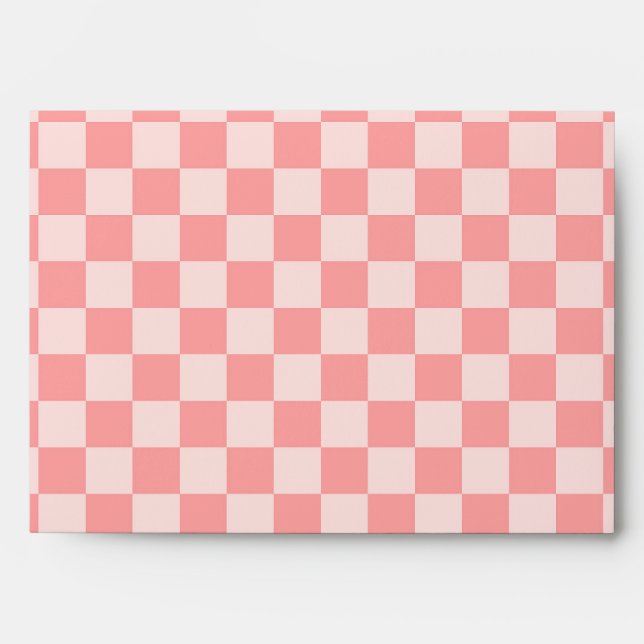 Pink Chequerboard Envelope (Front)