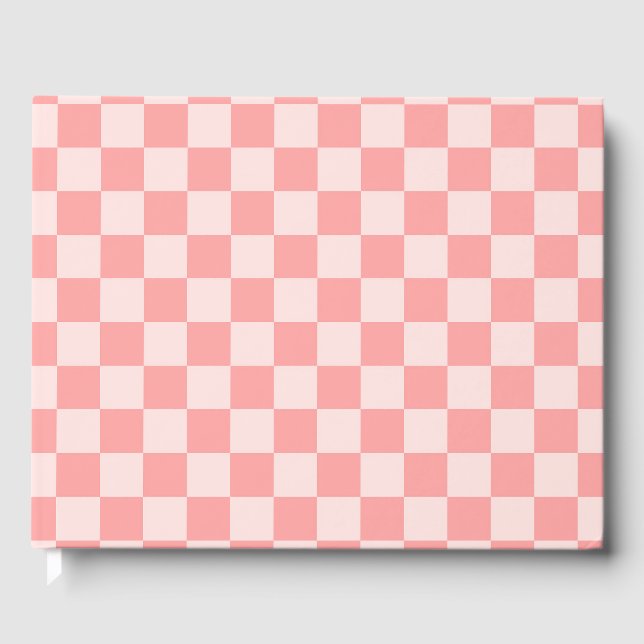 Pink Chequerboard Guest Book (Front)