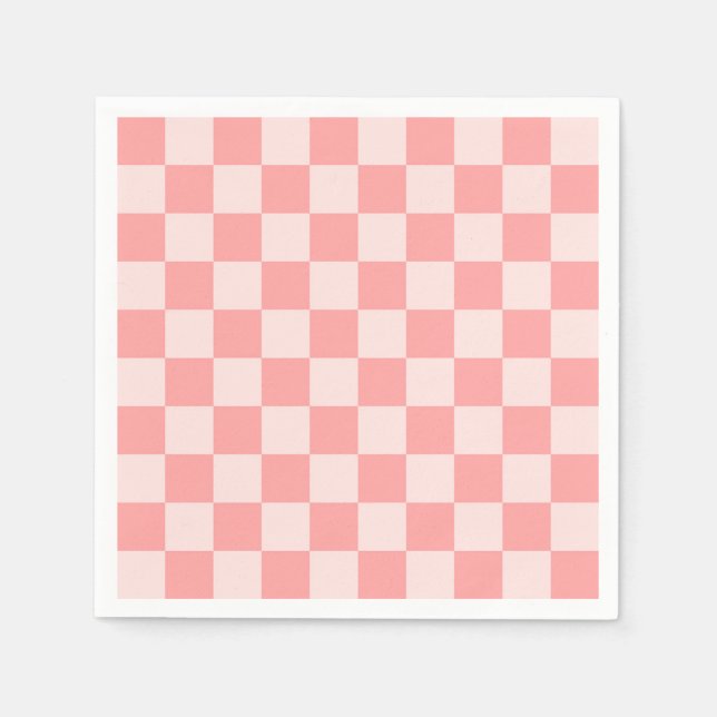 Pink Chequerboard Napkin (Front)