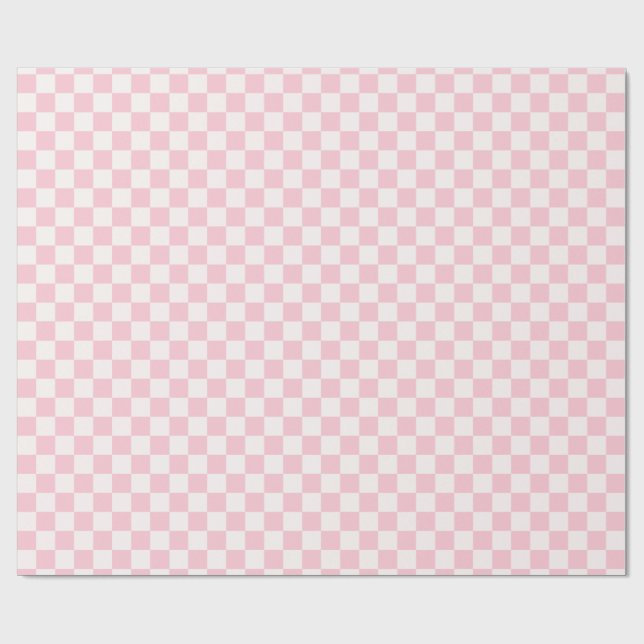 Pink Chequerboard Wrapping Paper (Flat)